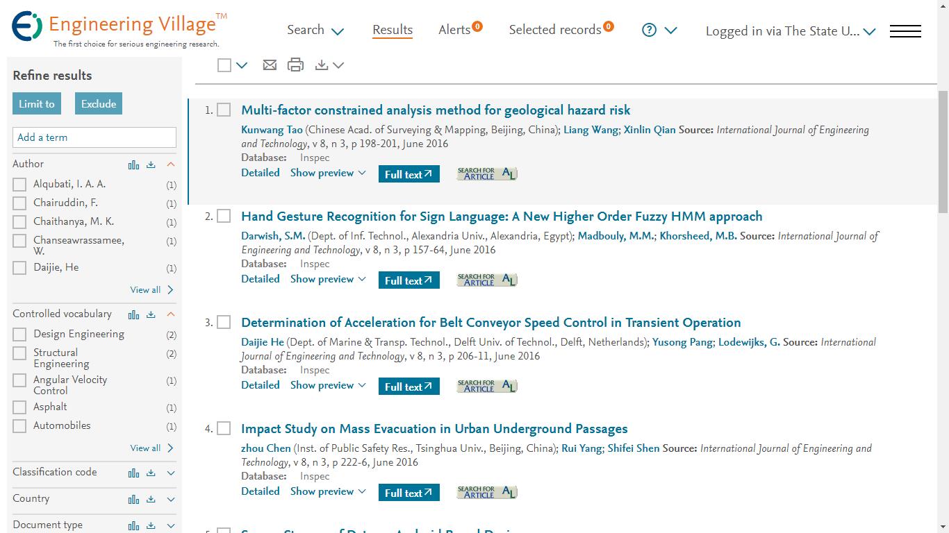 News - IJET-International Journal of Engineering and Technology